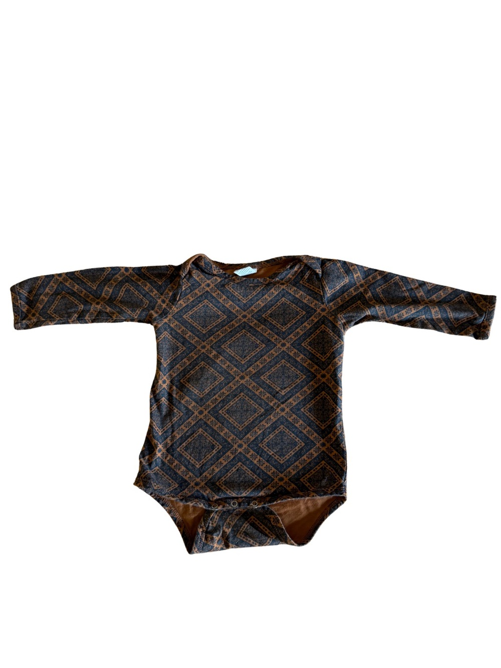 kate quinn long sleeve lap neck bodysuit bandana spice organic cotton - 18-24M